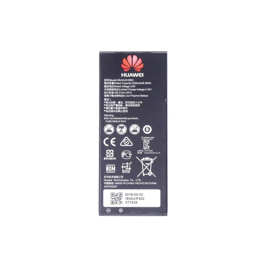 Batteria HB4342A1RBC Huawei Honor 4A Y5 II Y6 2.200 mA