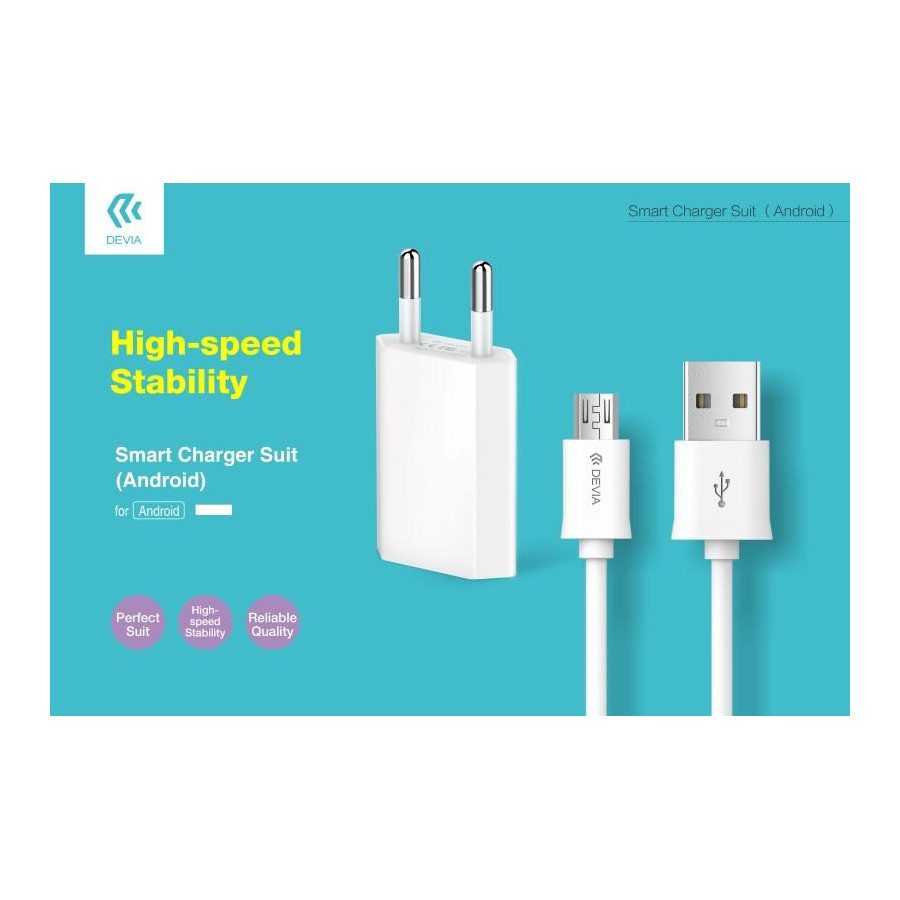 Suit Carica 1 Amper e Cavo Dati Per Android Micro USB