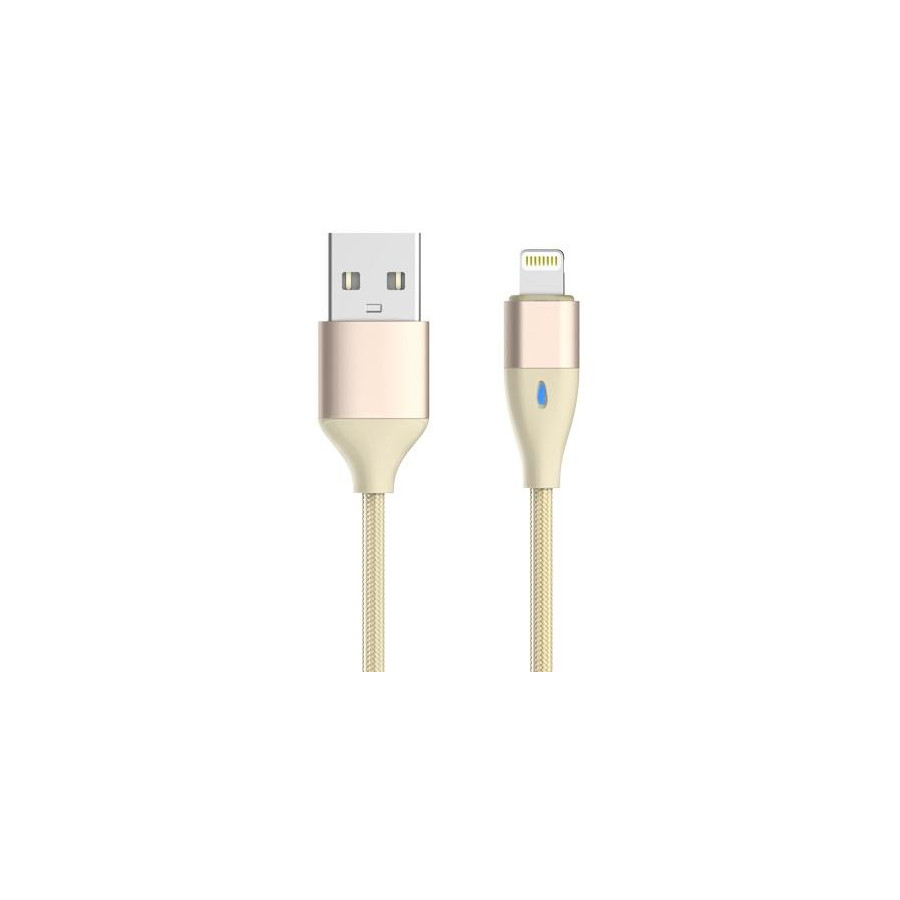 Blitz Cavo Usb con LED per Apple iOS8 & 9 &10 Champagne Gold
