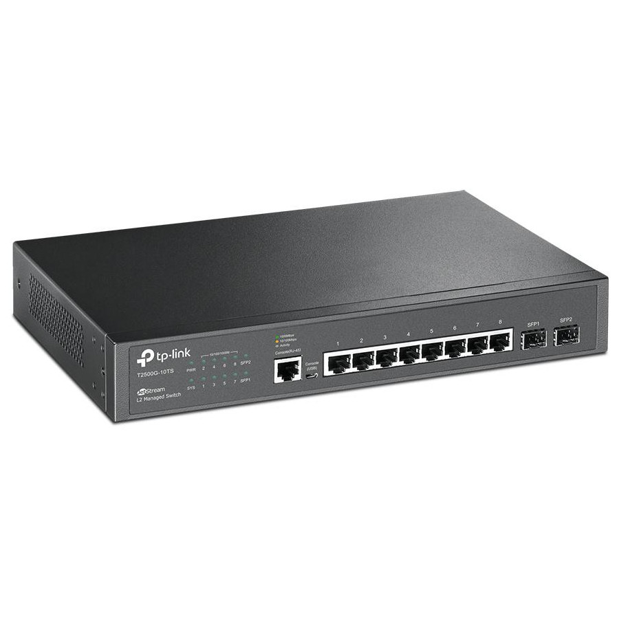 Switch Managed L2 8 Porte Gigabit con 2 Porte SFPT2500G-10TS