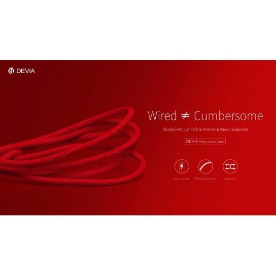 Cavo Lighting Apple Pheez 1mt per Carica Rapida Rosso