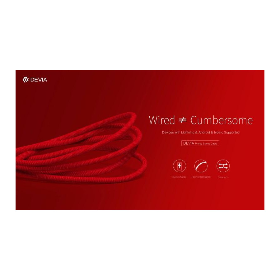 Cavo Lighting Apple Pheez 1mt per Carica Rapida Rosso