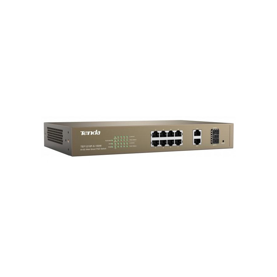 Switch PoE Desktop Smart 8 Porte 10/100Mb+2Gb+2SFP Combo