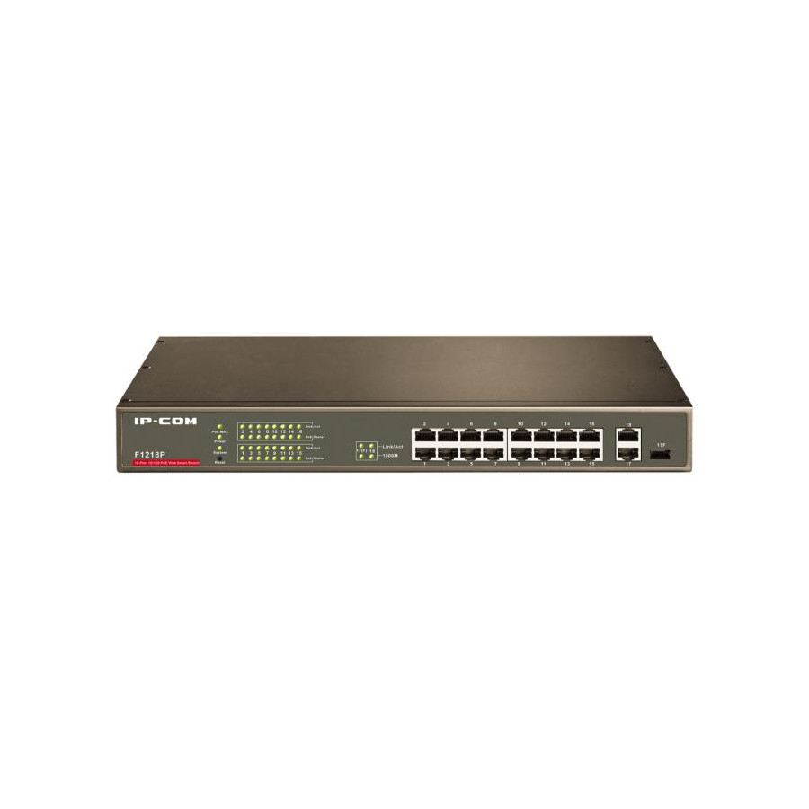 IP-COM F1218P 16-Port 10/100 PoE Web Smart Switch Managed L2