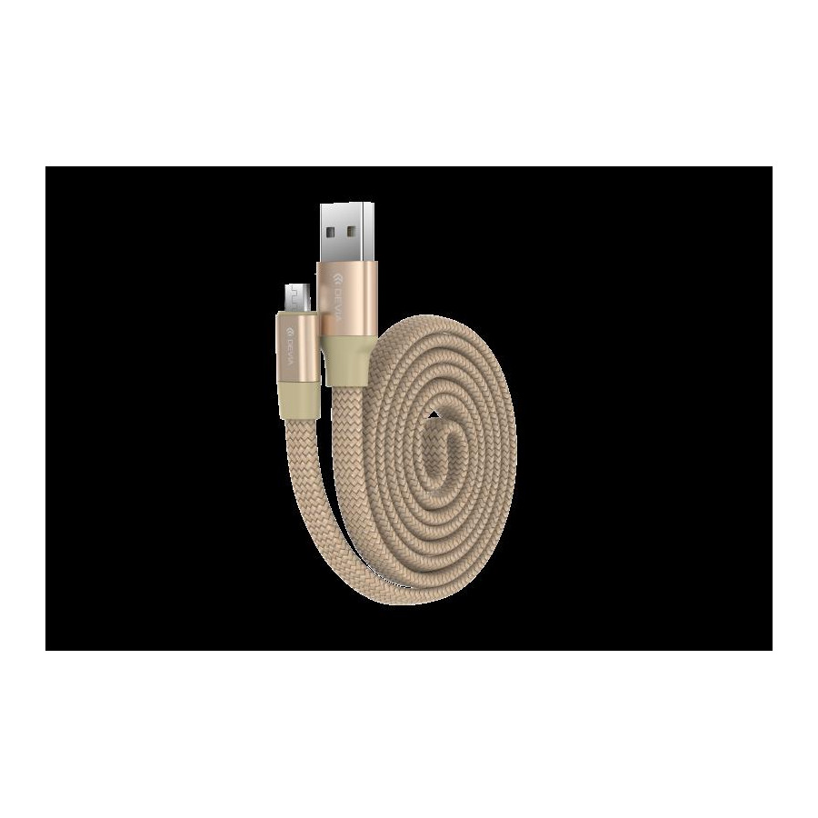 Cavo Piatto in corda Ring Y1 Micro-Usb 80cm Champagne Gold