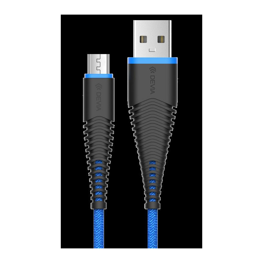 Cavo Fish Devia Android m-Usb 1.5mt Alta Resistenza Blu