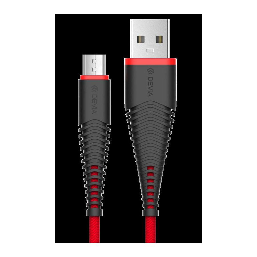 Cavo Fish Devia Android m-Usb 1.5mt Alta Resistenza Rosso