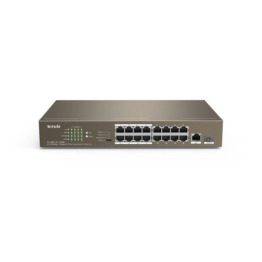 Tenda TEF1118P Switch 16-Ports PoE + 1 GE+1 SFP Unmanaged