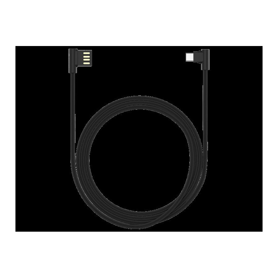 Cavo King USB - Type-C ad angolo 90° Nero