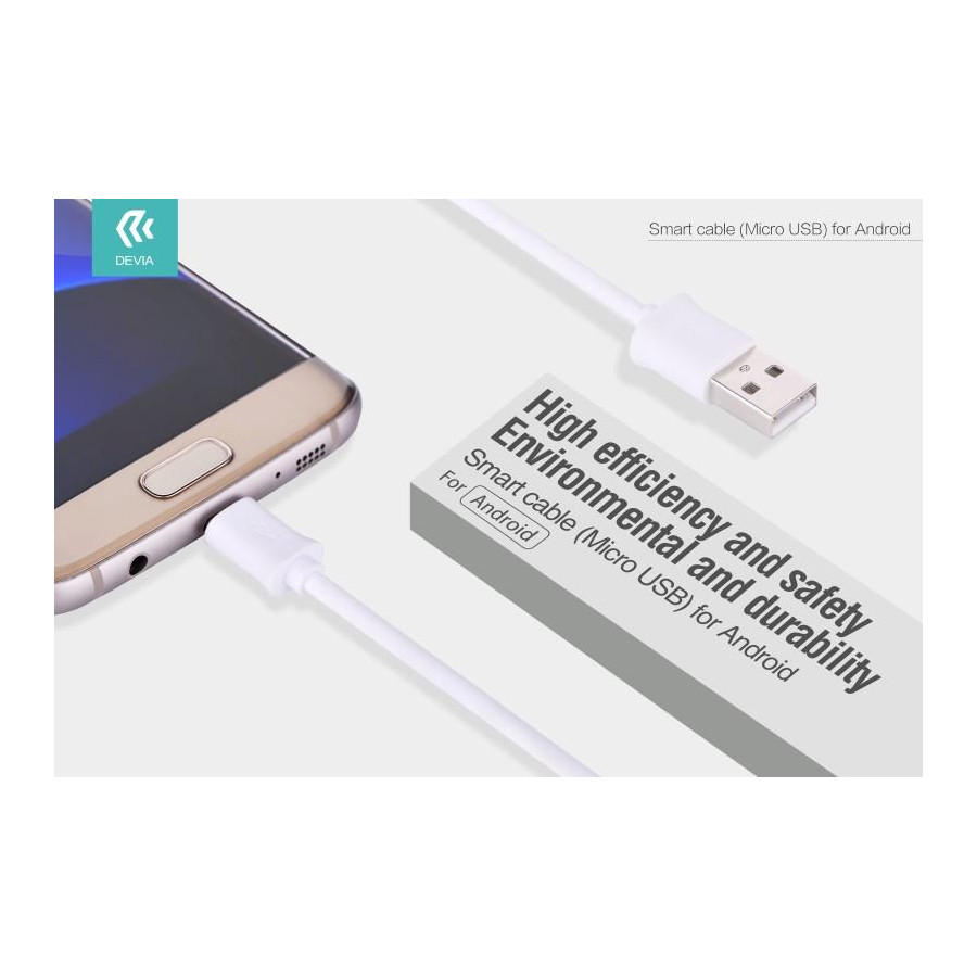 Cavo Serie Smart Micro Usb Lunghezza 2 metri Bianco