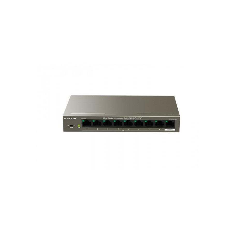 Switch 9 porte Gbit con 8 porte PoE+ IP-COM IC-G1109P-8-102W