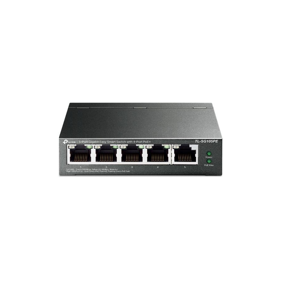 Switch 5 port Gigabit con 4-Port PoE+ TP-Link TL-SG105PE