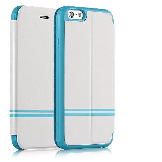 Keen pure white for Iphone 6 Pu With Silk Print