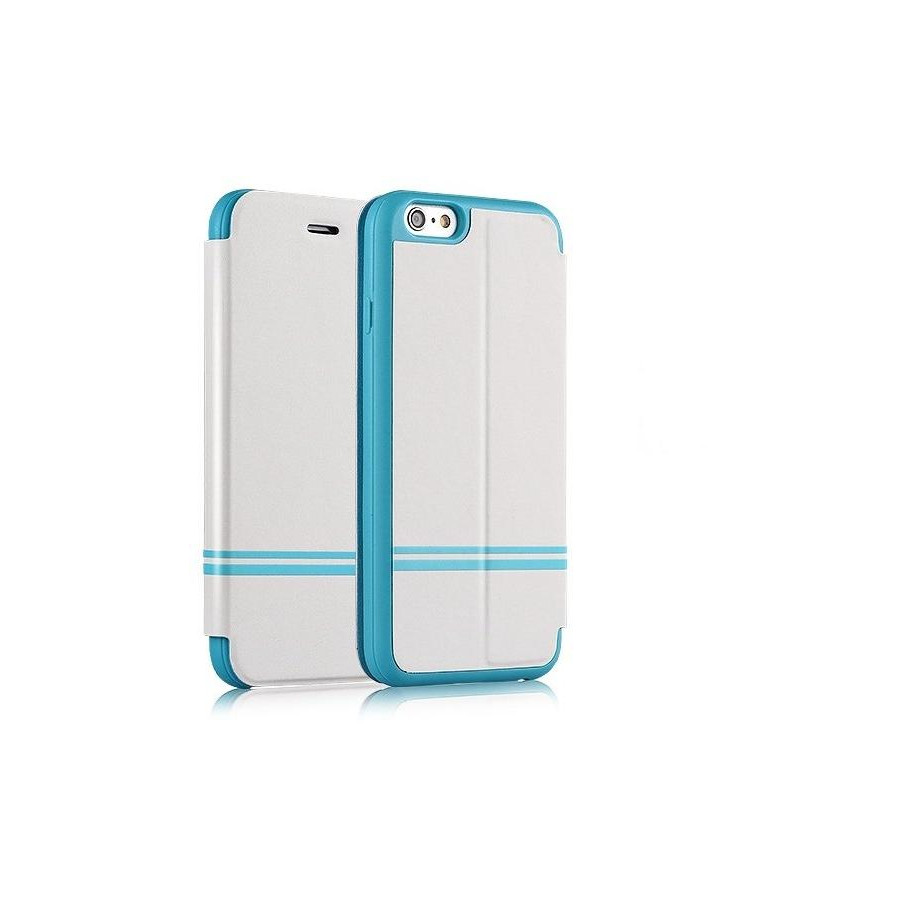 Keen pure white for Iphone 6 Pu With Silk Print