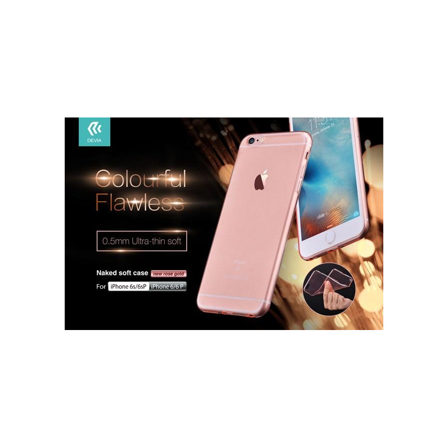 Cover TPU Slim 0.5 mm Morbida Per iPhone 6/6S Rosa