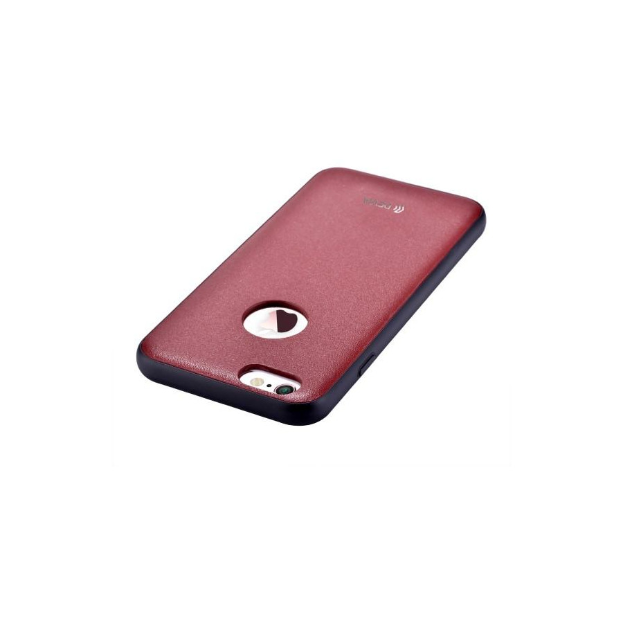 Cover in Vera Pelle Per iPhone 6/6S Con Vista Logo Bordeaux