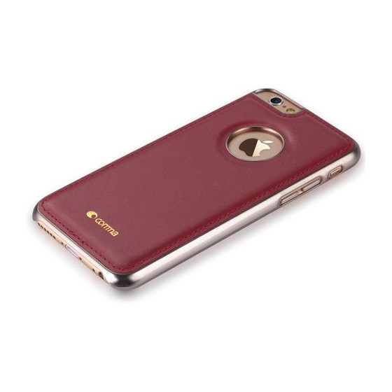 Custodia in Pelle Vista Logo per iPhone 6S/6 Bordeaux
