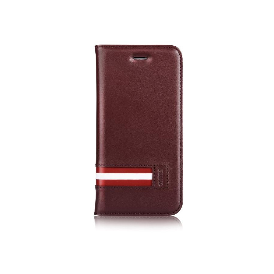 Cover a Libro in Pelle Italiana Bally per iPhone 6/6S Brown