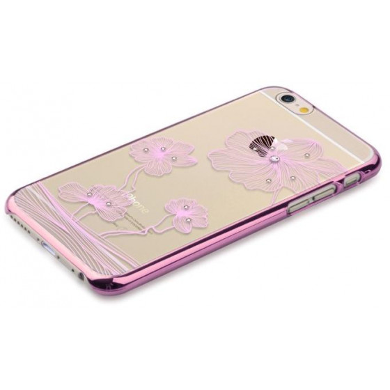 Custodia con Swarovski per iPhone 6/6S Crystal Flora Pink