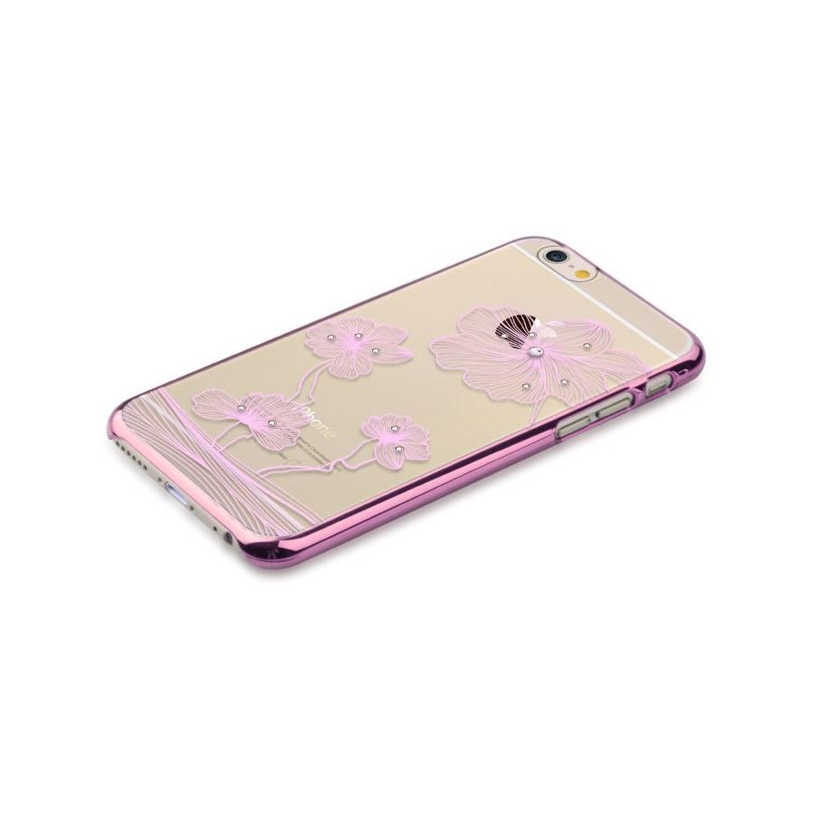 Custodia con Swarovski per iPhone 6/6S Crystal Flora Pink