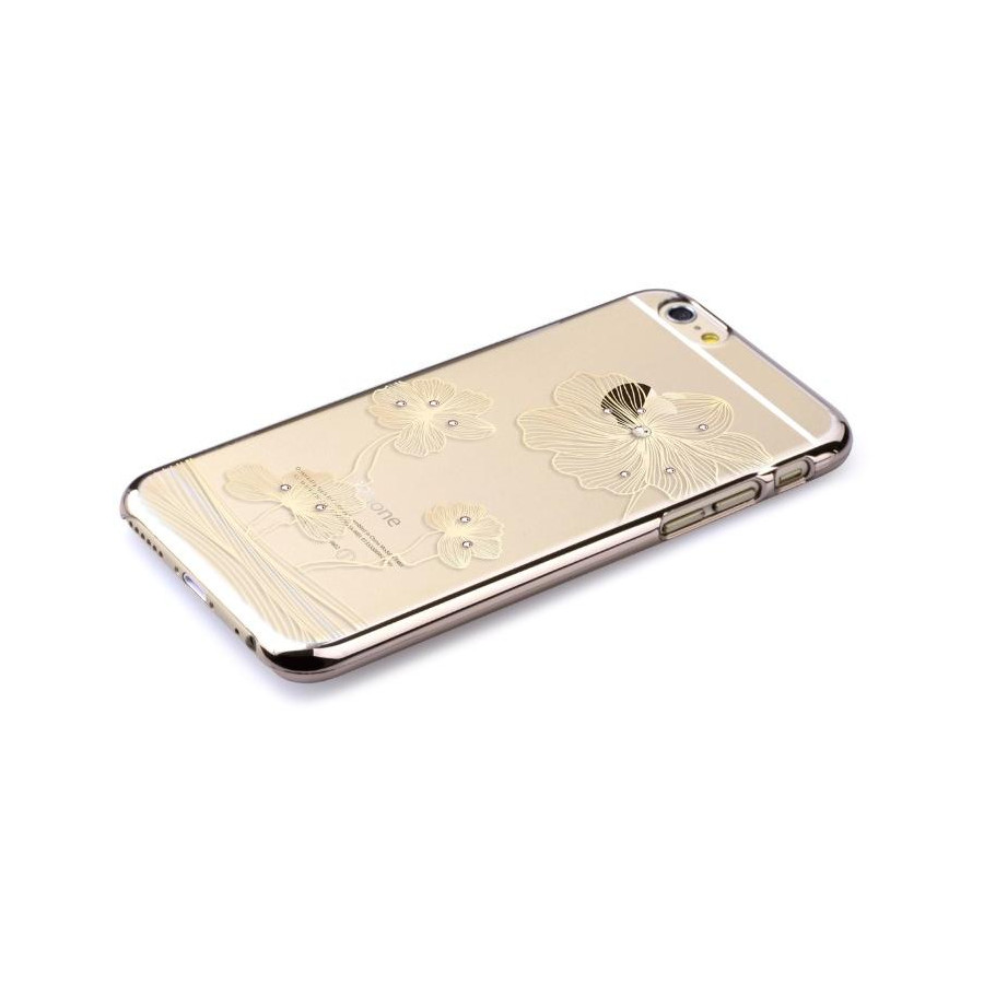 Custodia con Swarovski per iPhone 6/6S Crystal Flora Gold
