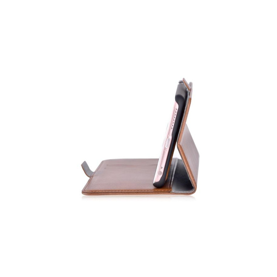 Custodia Libro Portadoc Pelle per iPhone 6/6S PLUS Marrone