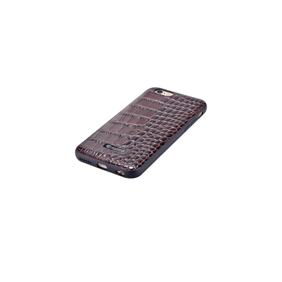 Custodia in Pelle trama coccodrillo iPhone 6S/6 Plus Marrone