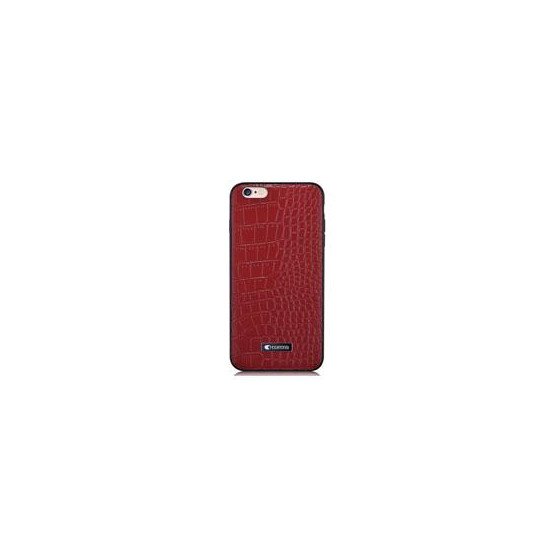 Custodia in Pelle trama coccodrillo iPhone 6S/6 Plus Bordeau