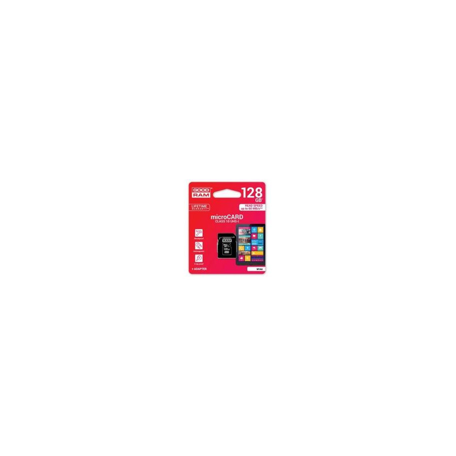microSD 128GB CARD class 10 UHS I + adapter - retail blister