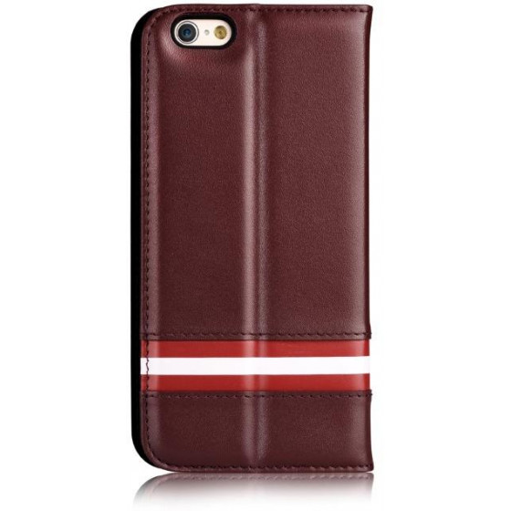 Cover a Libro in Pelle Italiana Bally iPhone 6/6S Plus Brown