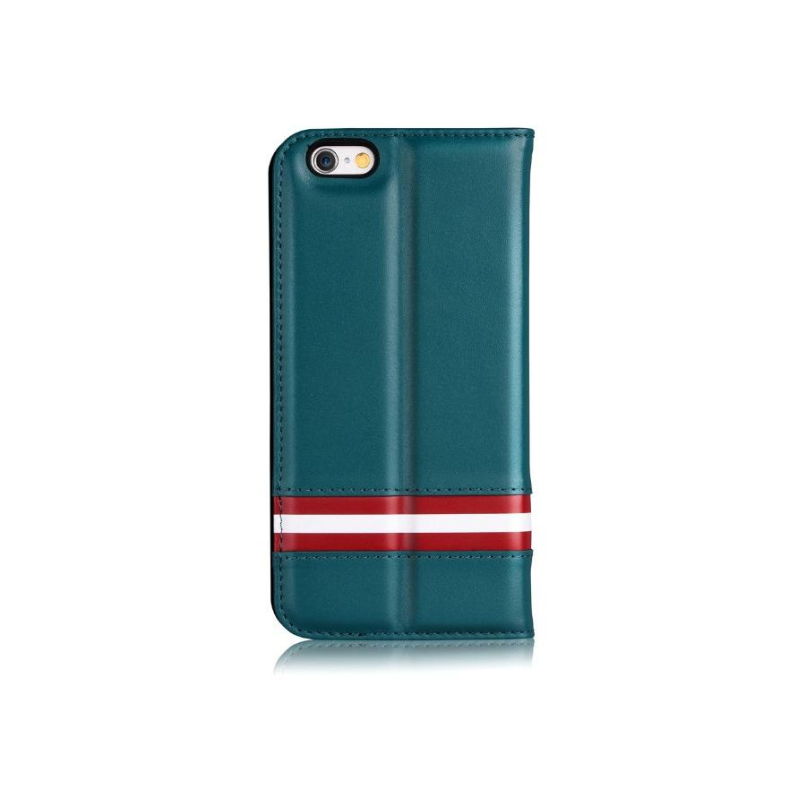 Cover a Libro in Pelle Italiana Bally iPhone 6/6S Plus Blu