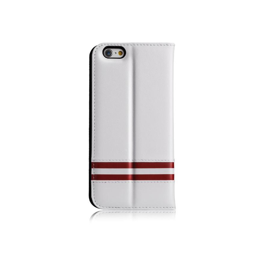 Cover a Libro in Pelle Italiana Bally iPhone 6/6S Plus Bianc