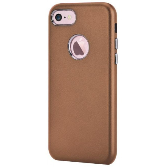 Cover Successor con Vista Logo per iPhone 7 Marrone