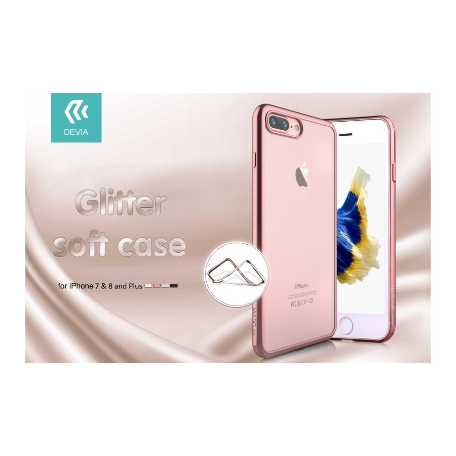 Cover Devia Glitter Soft per iPhone 7 & 8 Nera