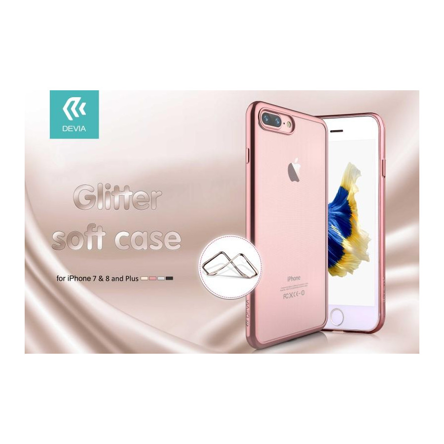 Cover Devia Glitter Soft per iPhone 7 & 8 Rose Gold