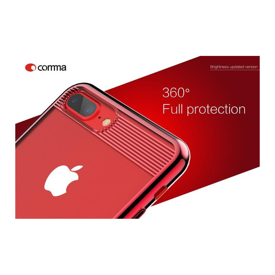 Cover Alta Protezione Brightness per iPhone 7 Rossa 