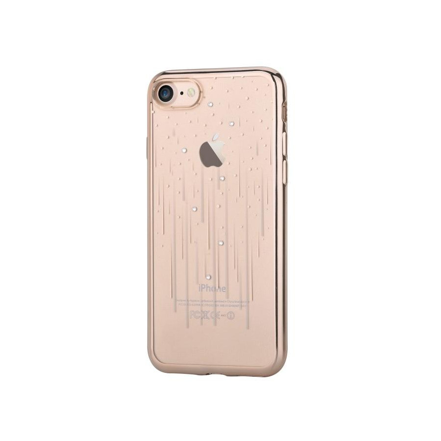 Cover Soft Crystal Meteor Swarovsky iPhone 7 Plus Cham. Gold