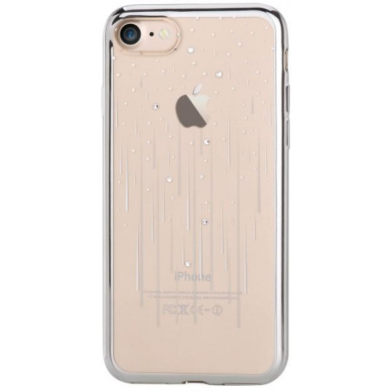 Cover Soft Crystal Meteor Swarovsky iPhone 7 Plus Silver