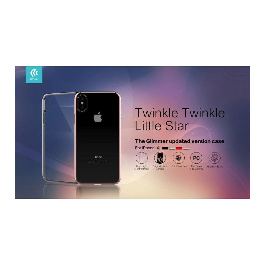 Cover Protezione Glimmer per iPhone X Nera