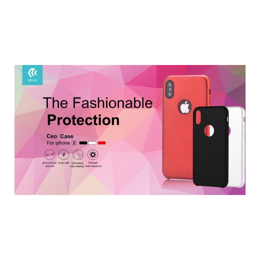 Cover Devia Ceo Original per iPhone X Bianco Perla