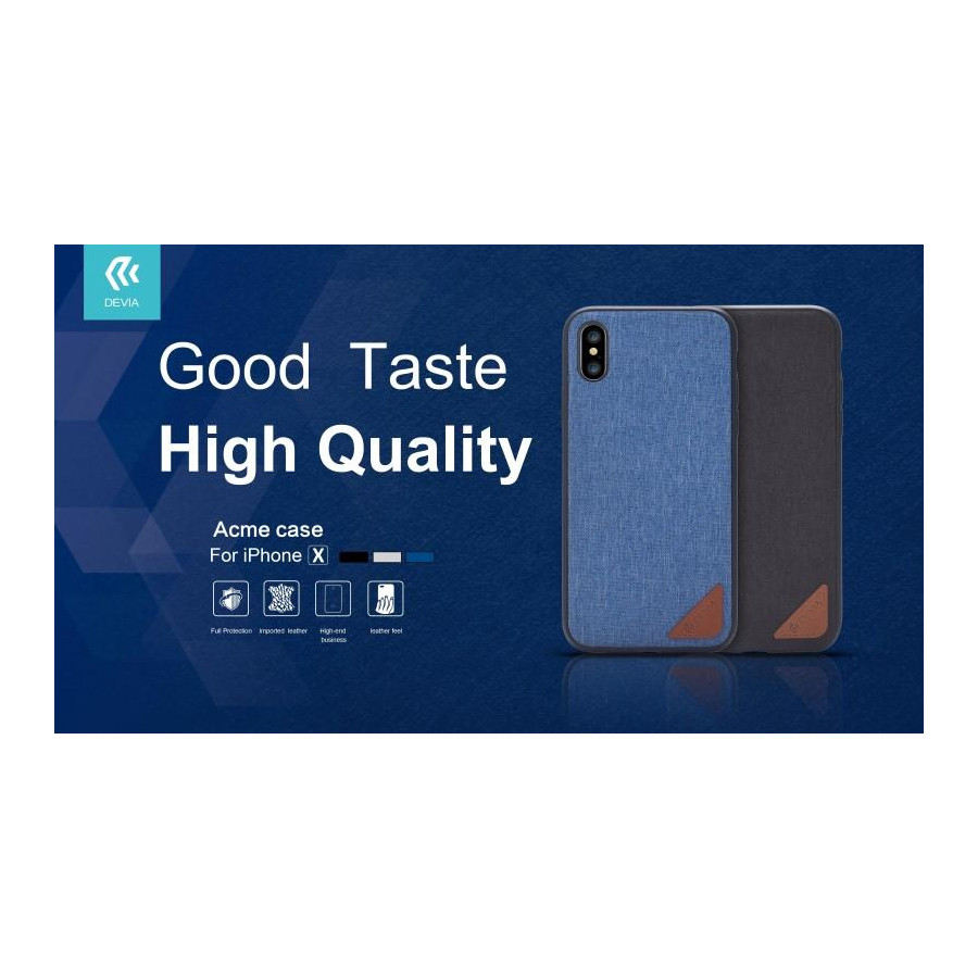 Cover in Pelle Lavorata Acme per iPhone X Nera