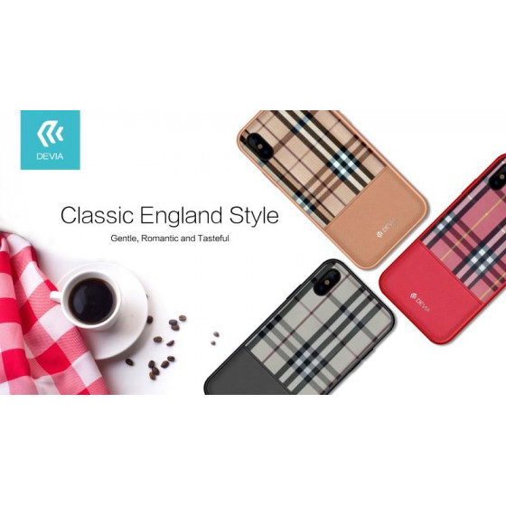 Cover in Pelle Lattice Devia per iPhone X Nera