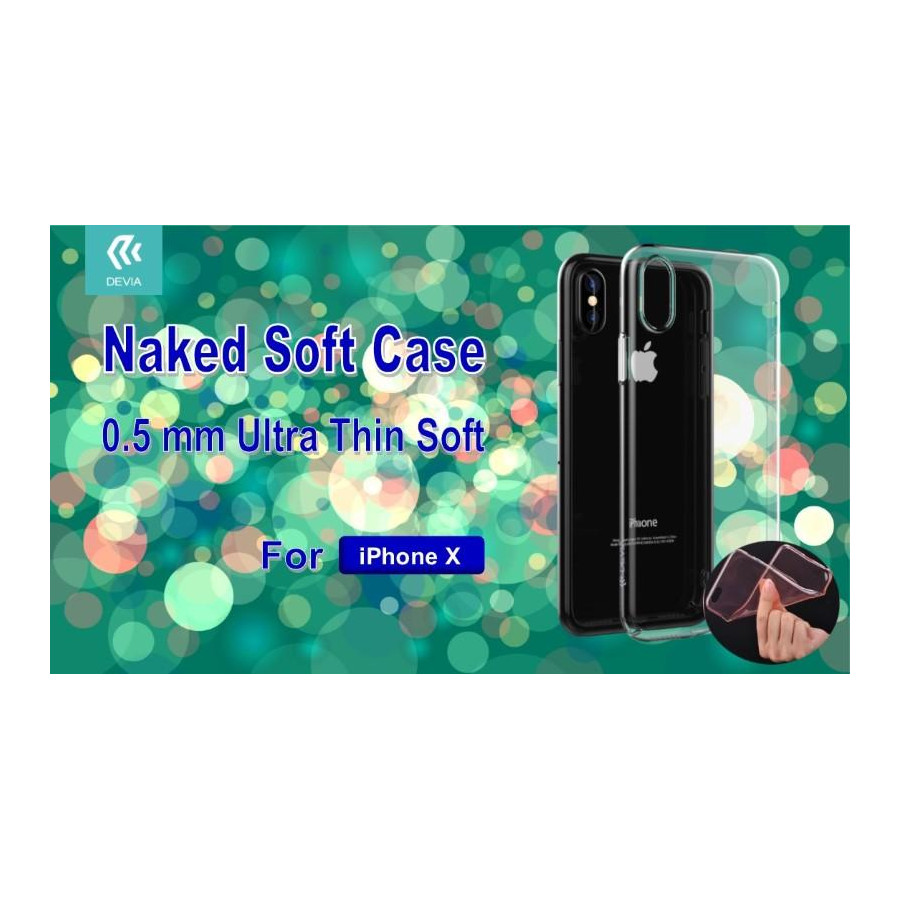 Cover in TPU Morbido Flessibile 0,5mm iPhone X Trasparente