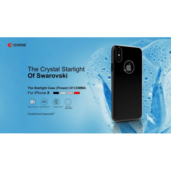 Cover Shining con Cristalli Swarovski per iPhone X Trasparen