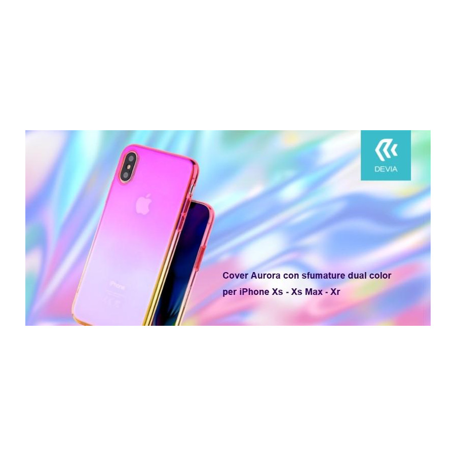 Cover Aurora dual color Porpora e Rosa per iPhone Xr 6.1