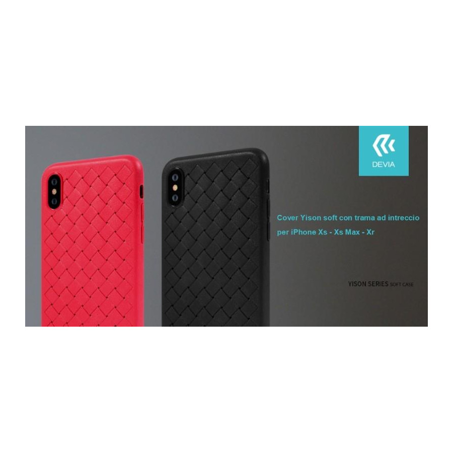 Cover Yison soft con trama ad intreccio per iPhone Xs Nera