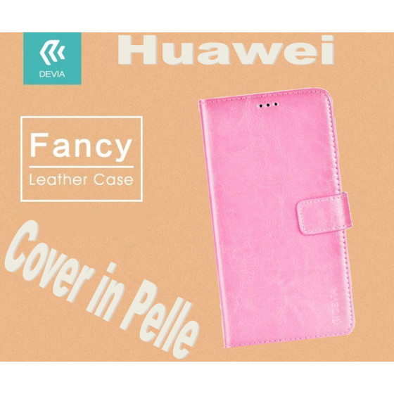 Custodia a Libro in Pelle Per Huawei P9 Rosa