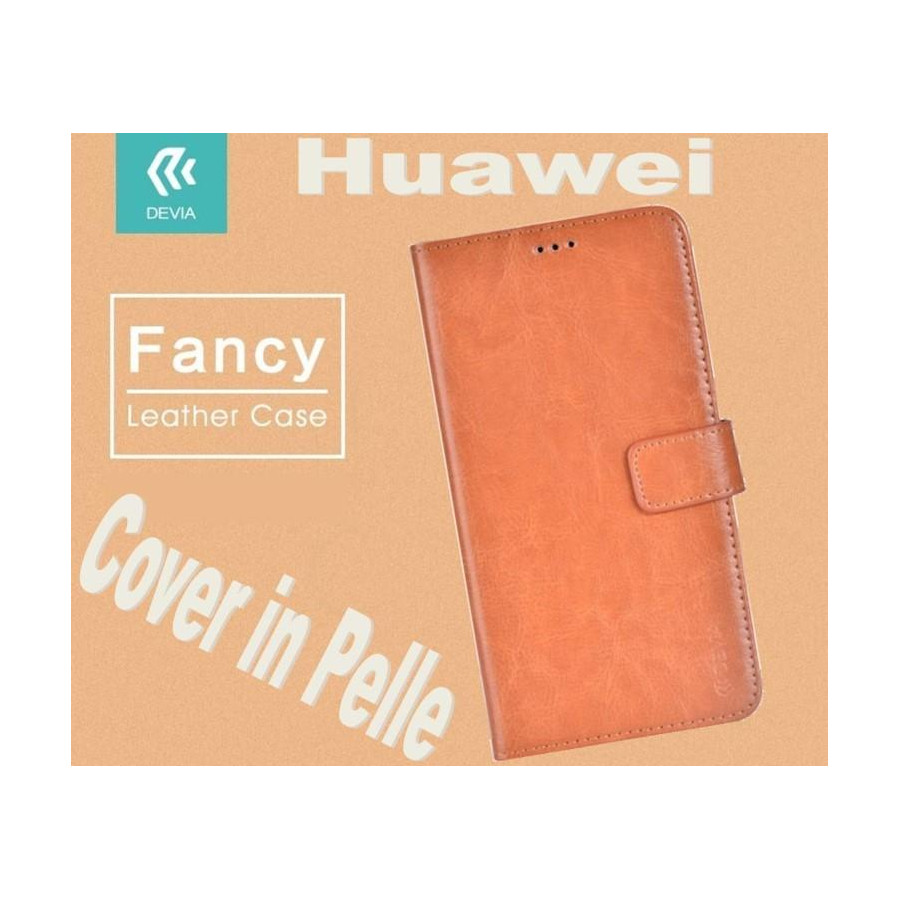Custodia a Libro in Pelle Per Huawei P9 Lite Marrone