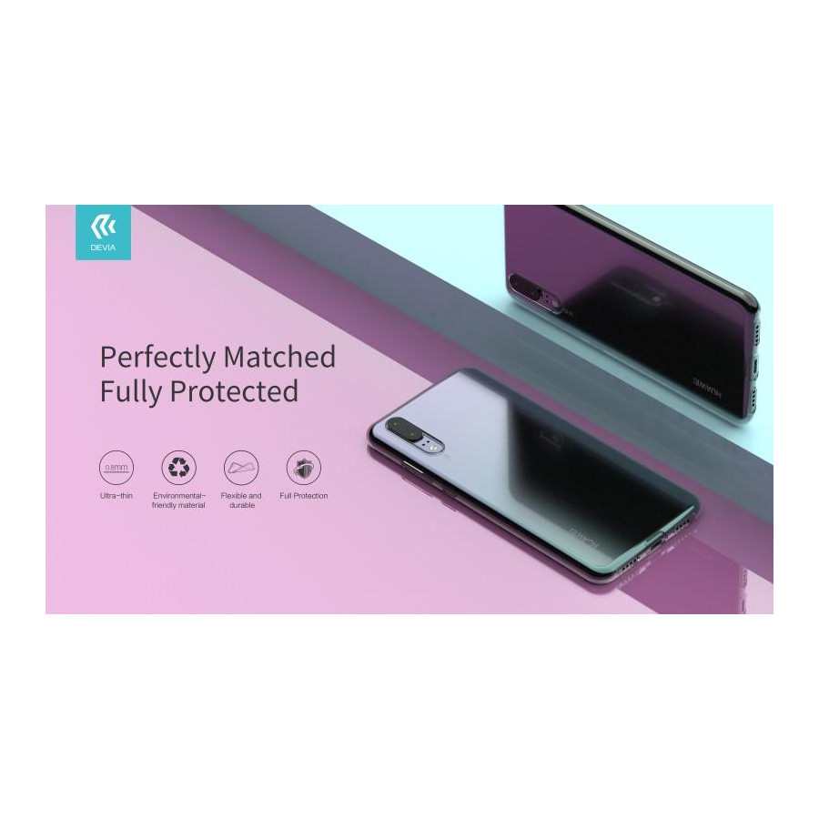 Cover protezione PP Devia per Huawei P20 Trasparente