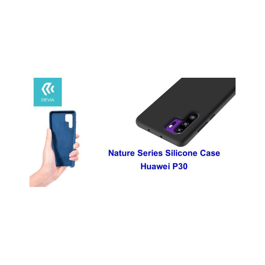Cover Nature in Silicone per Huawei P30 flessibile Nera